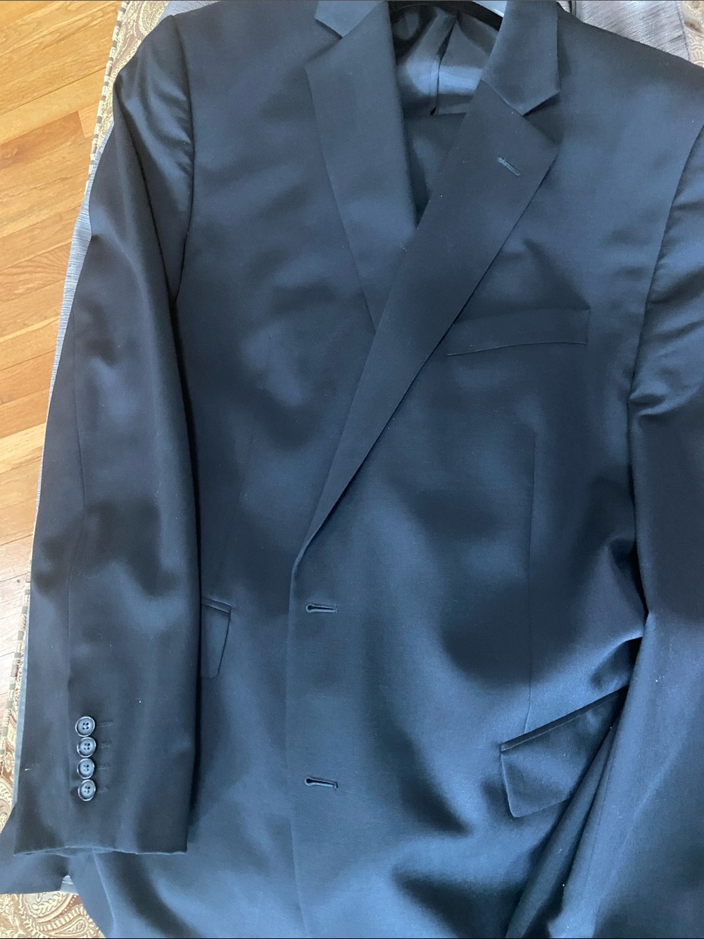 Stafford Black Men's suit Jacket and Pants Size 46L
